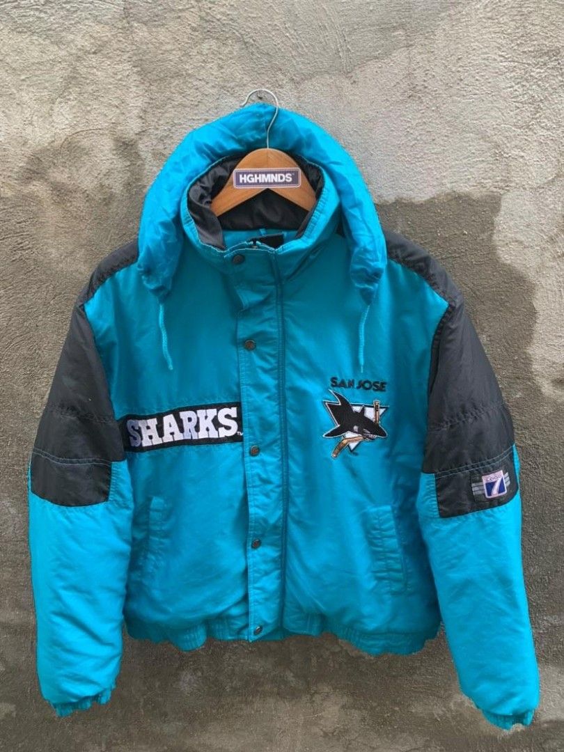 SAN JOSE SHARKS 90s NHL HOCKEY VINTAGE JACKET VINTAGE STARTER MENS NEW WITH  TAGS