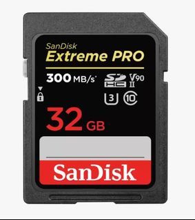 SanDisk Extreme PRO 32GB Class 10 UHS-II U3 300MB/s SDHC SD Card SDSDXDK-032G