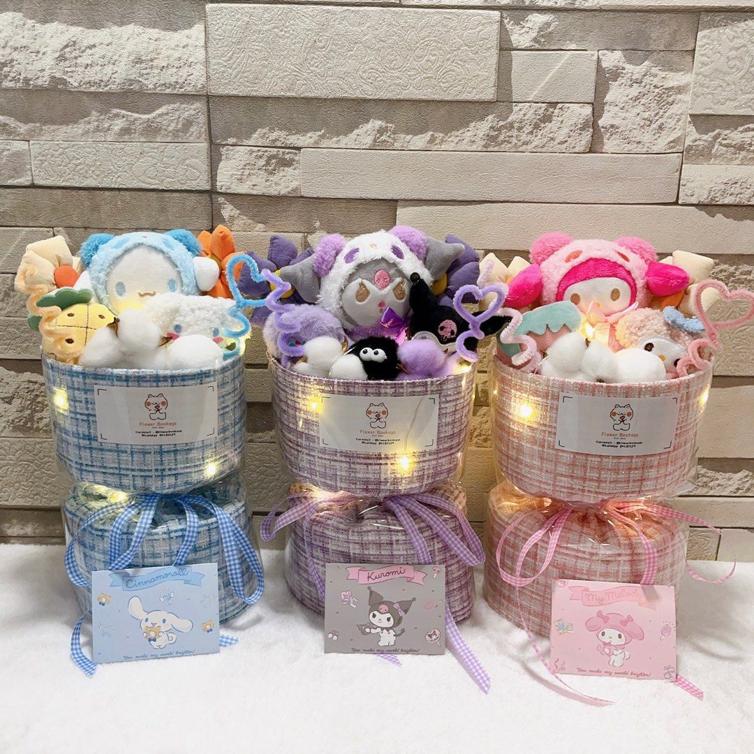 Sanrio plush soft toy bouquet Kuromi My Melody Cinnamoroll birthday