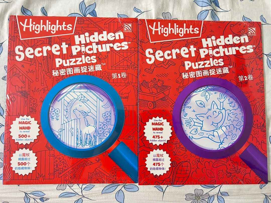 Secret hidden picture puzzle book 1&2, Hobbies & Toys, Books