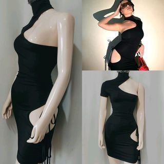 MADDY EUPHORIA BLACK DRESS (with headband and necklace), Women's Fashion,  Dresses & Sets, Dresses on Carousell