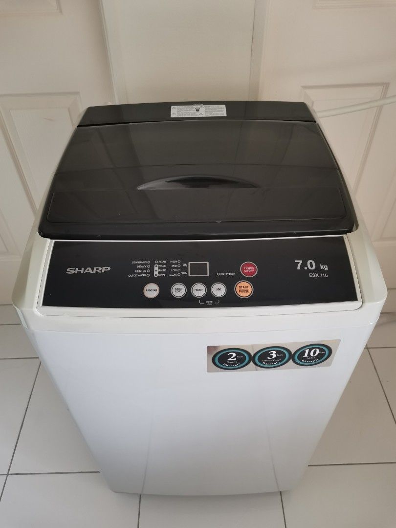 Sharp washing machine 7kg, TV & Home Appliances, Washing Machines and ...