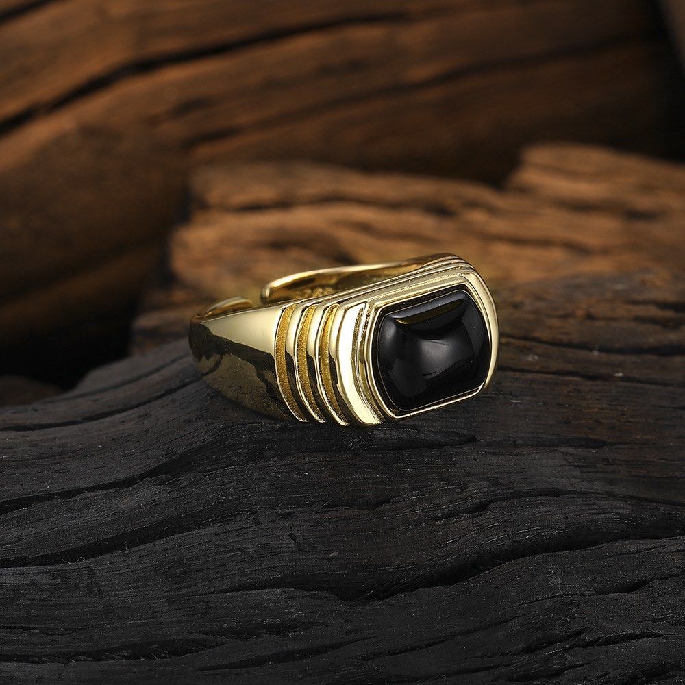 Agate silver hotsell ring