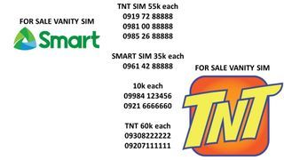 Smart & TNT special numbers Rare combination