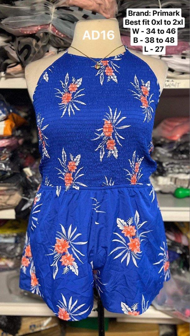 Smocked Romper Blue (Category: Rompers) located in Mandaluyong City. Submitted by declutteryarnsiya (Listing ID 1252438595, Image 1). Description: Brand: Primark Size: 0xl-2xl .
