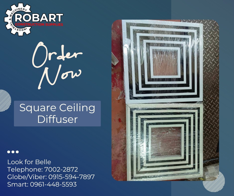 Square Ceiling Diffuser, Commercial & Industrial, Construction Tools ...
