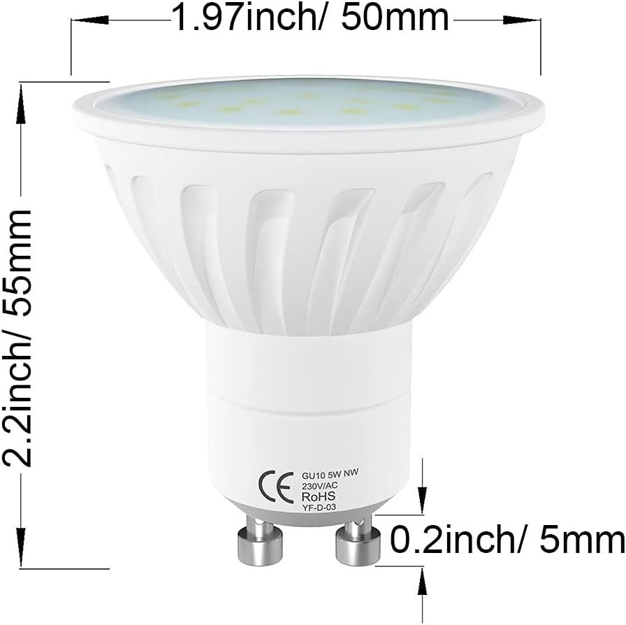 lighting ever watt gu10 led bulb replace 50w halogen bulbs