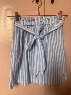 Stripes blue short skirt