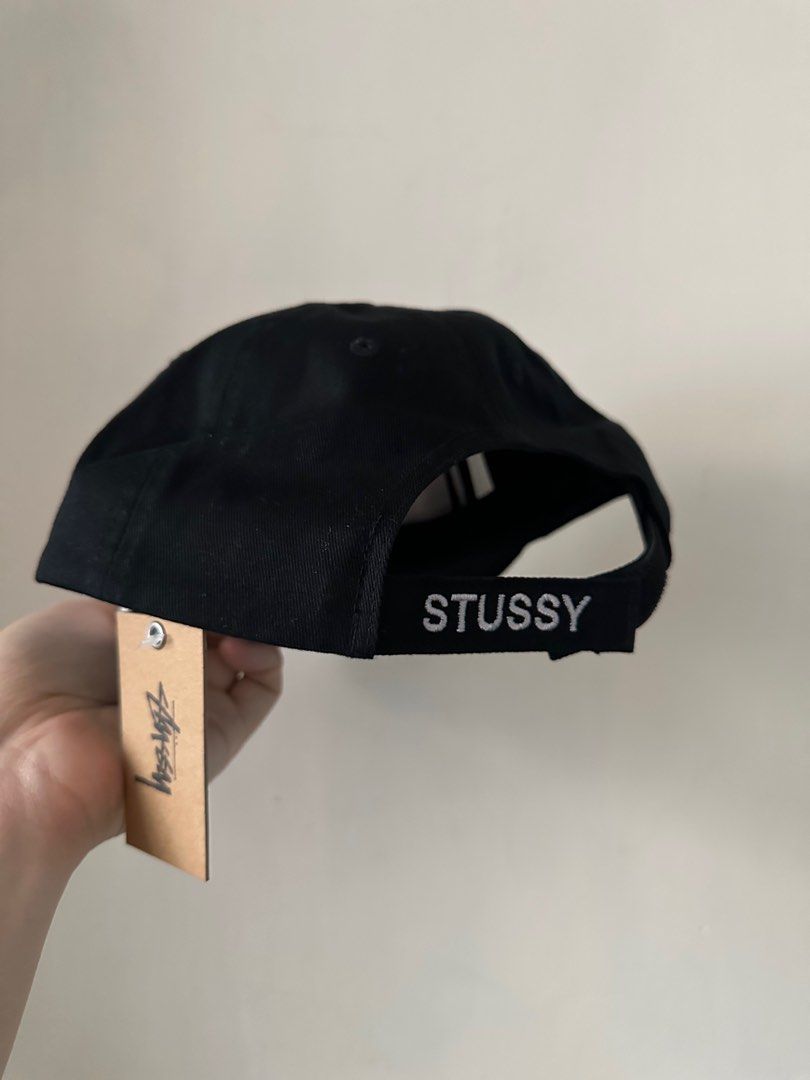 移民急讓) Stussy FW23 black souvenir low pro cap, 男裝, 手錶及配件