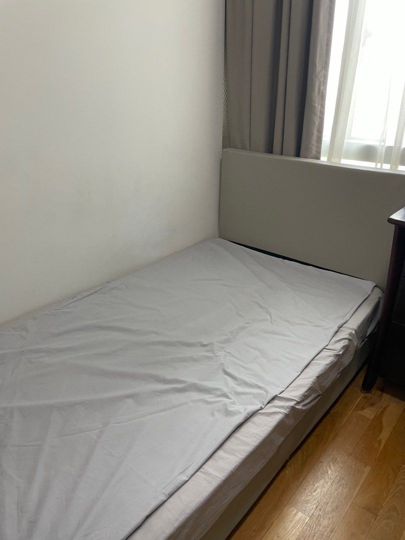 Super single bed and mattress set, Furniture & Home Living, Furniture