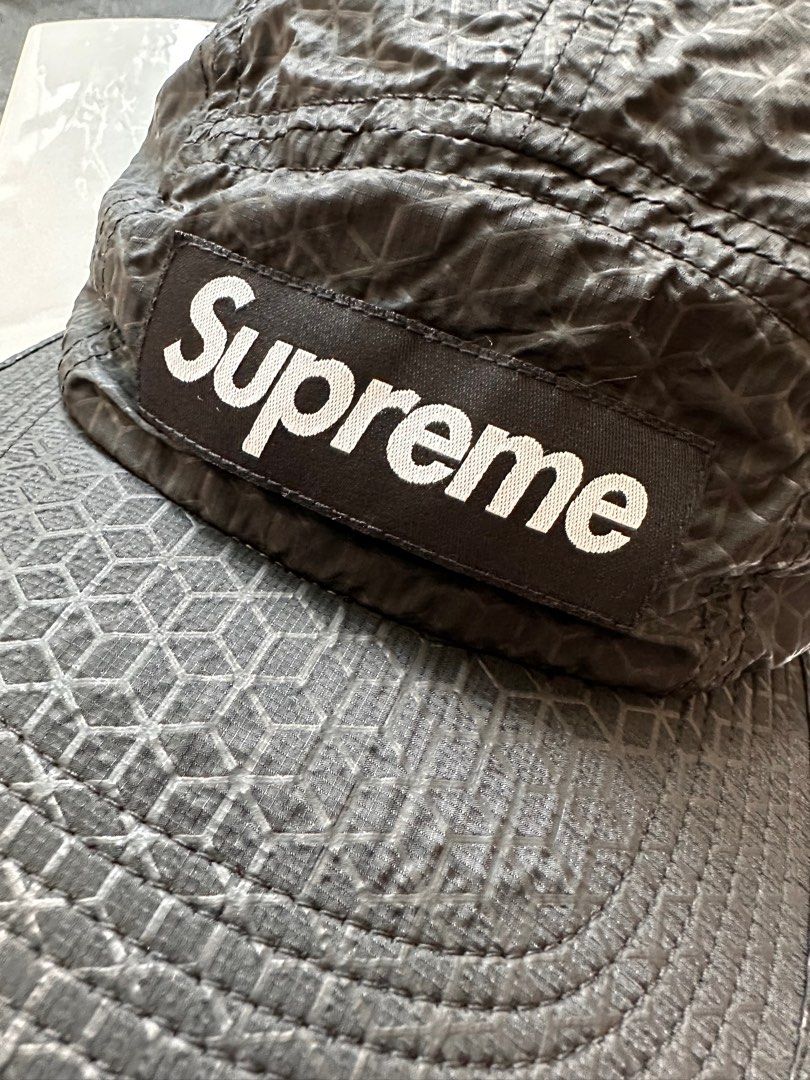 Supreme SS19 Geometric Ripstop Box Cap, 男裝, 手錶及配件, 棒球帽