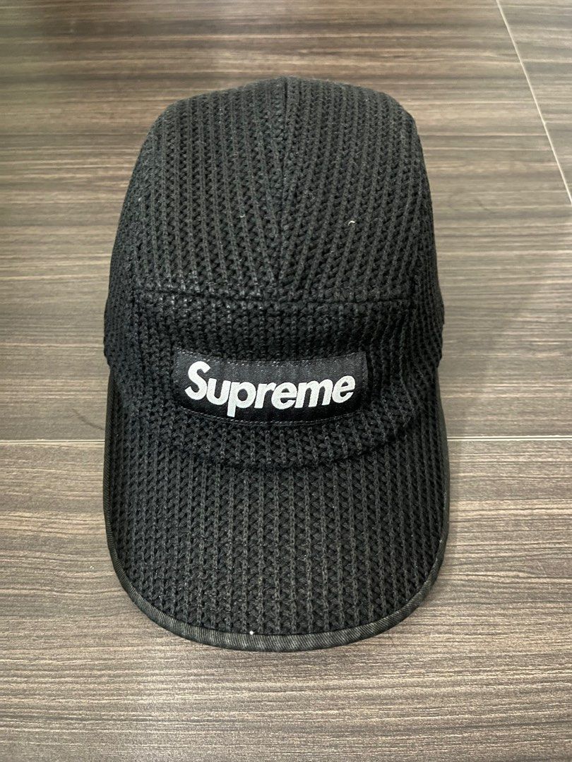 Supreme String Camp Cap Black, 男裝, 手錶及配件, 棒球帽、帽- Carousell