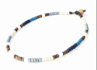 Surfer-Shell Necklace 42cm , Men's Wooden Beaded Puka Shell Necklace Fashion Vintage Beaded Beach Surfer Necklace for Men Tribal Jewelry Cocowood Beach Necklace Boys Necklace / Shine Accessorize