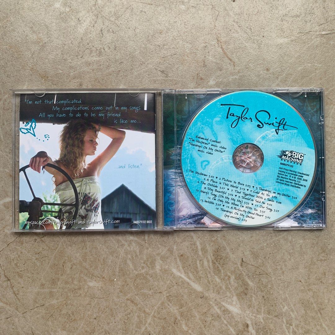Taylor Swift — Taylor Swift (Self Titled) (2006) (Category: CDs & DVDs) located in Bulacan. Submitted by inthetrees (Listing ID 1252501543, Image 3). Description: ON HAND & READY TO SHIP: Taylor Swift - Taylor Swift (Self Titled) (2006) • Unsealed • original and authentic 101% • LIKE NEW, in very good condition. a few months old (no scratches on the ACTUAL CD, not used) • price slightly negotiable • rfs: need funds asap • if you have any question