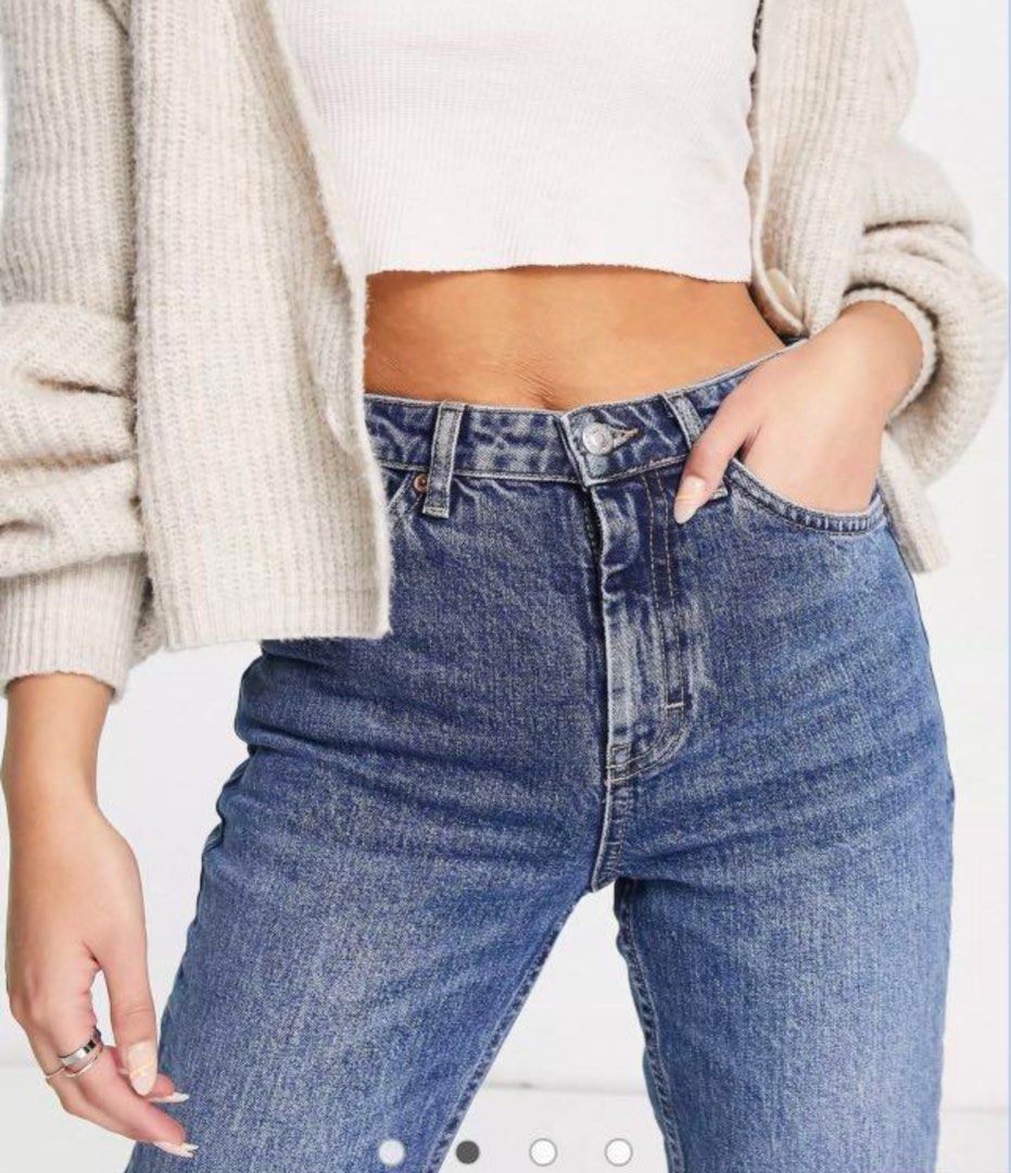 Topshop straight leg jeans cheap raw hem