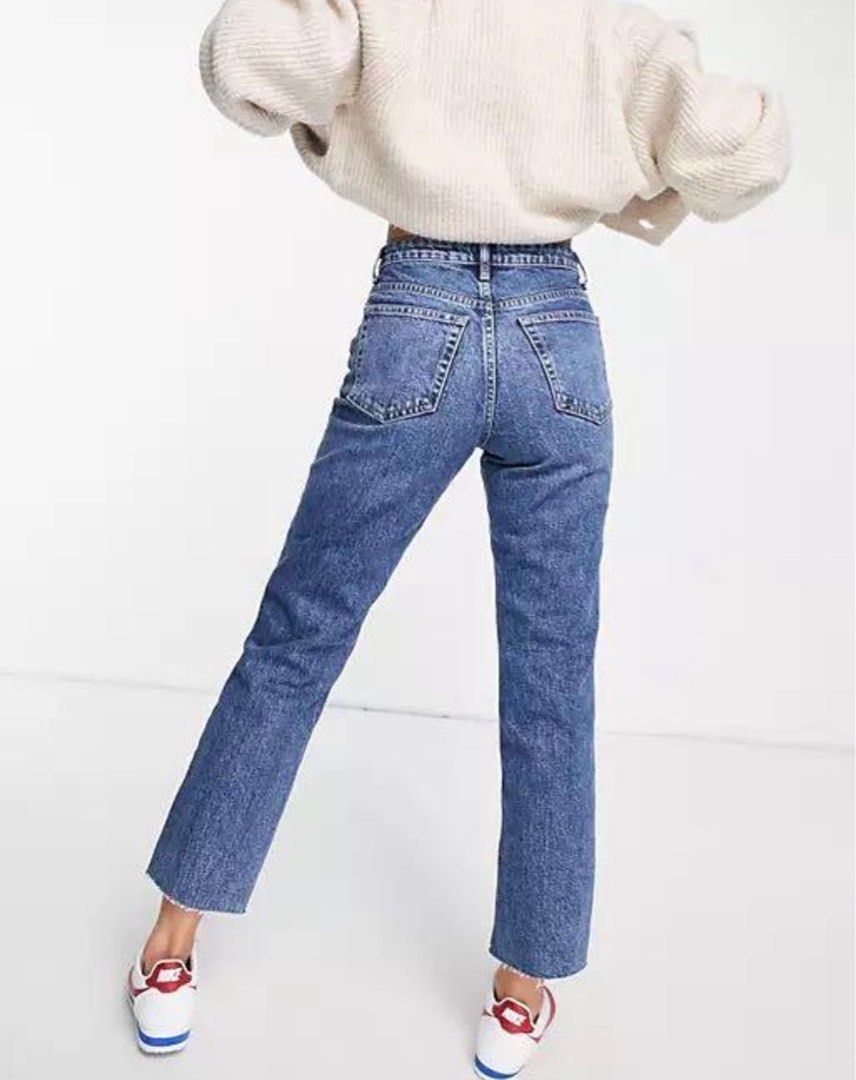 Topshop high waisted straight leg cheap jeans
