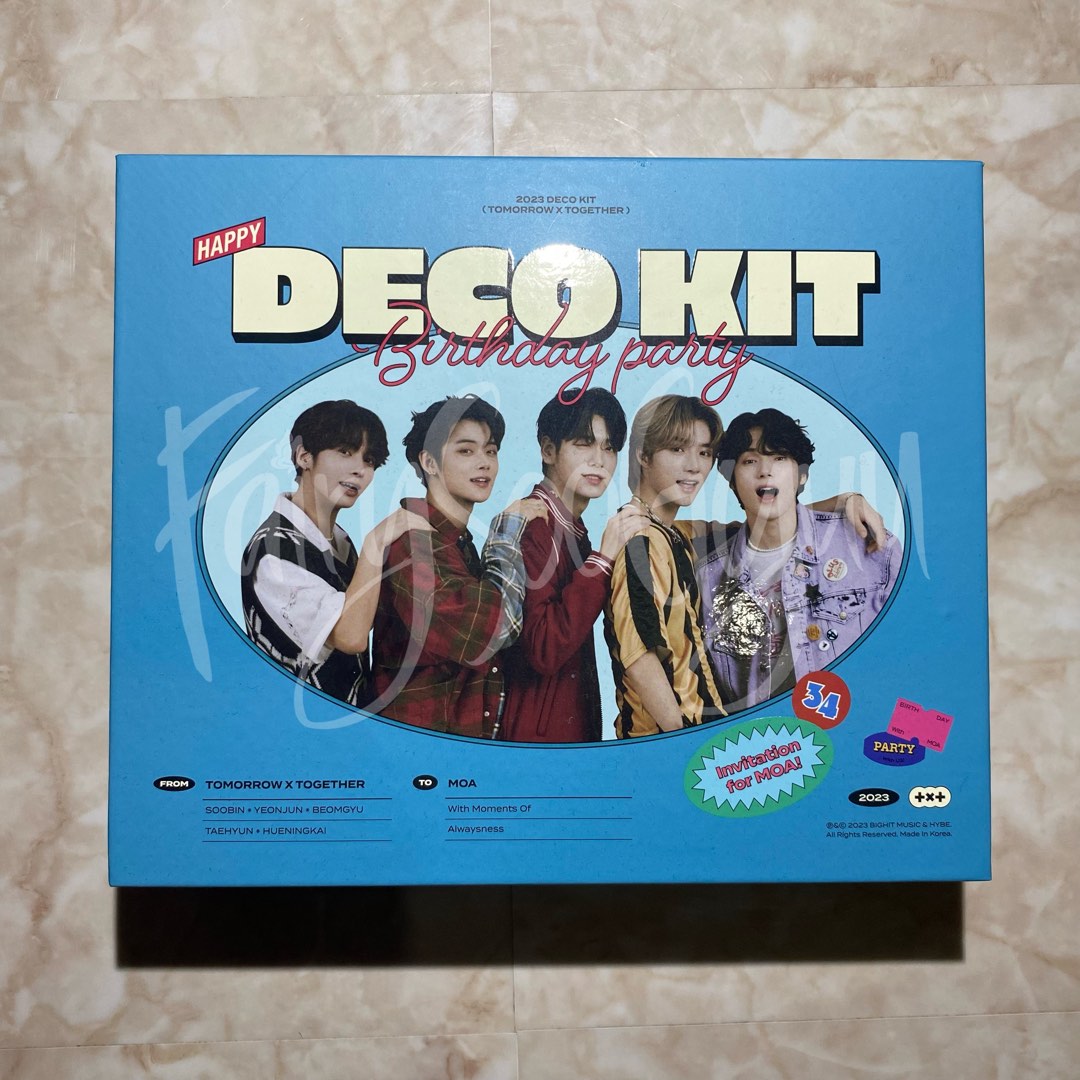 TXT 2023 Deco Kit Birthday Party Unsealed but Complete Set/ Inclusions