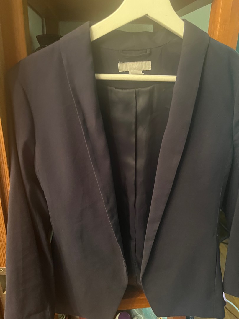 H M Navy Jacket size US2 Women s Fashion Coats Jackets and