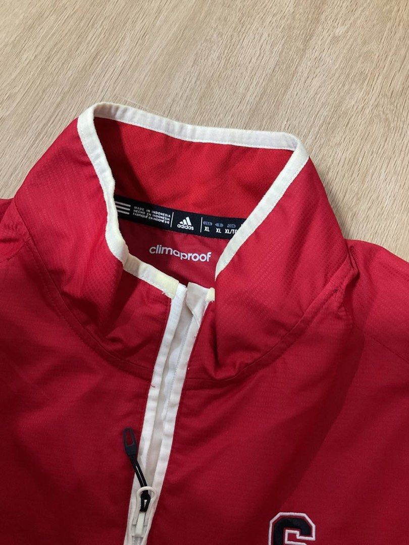 Red pullover windbreaker hot sale