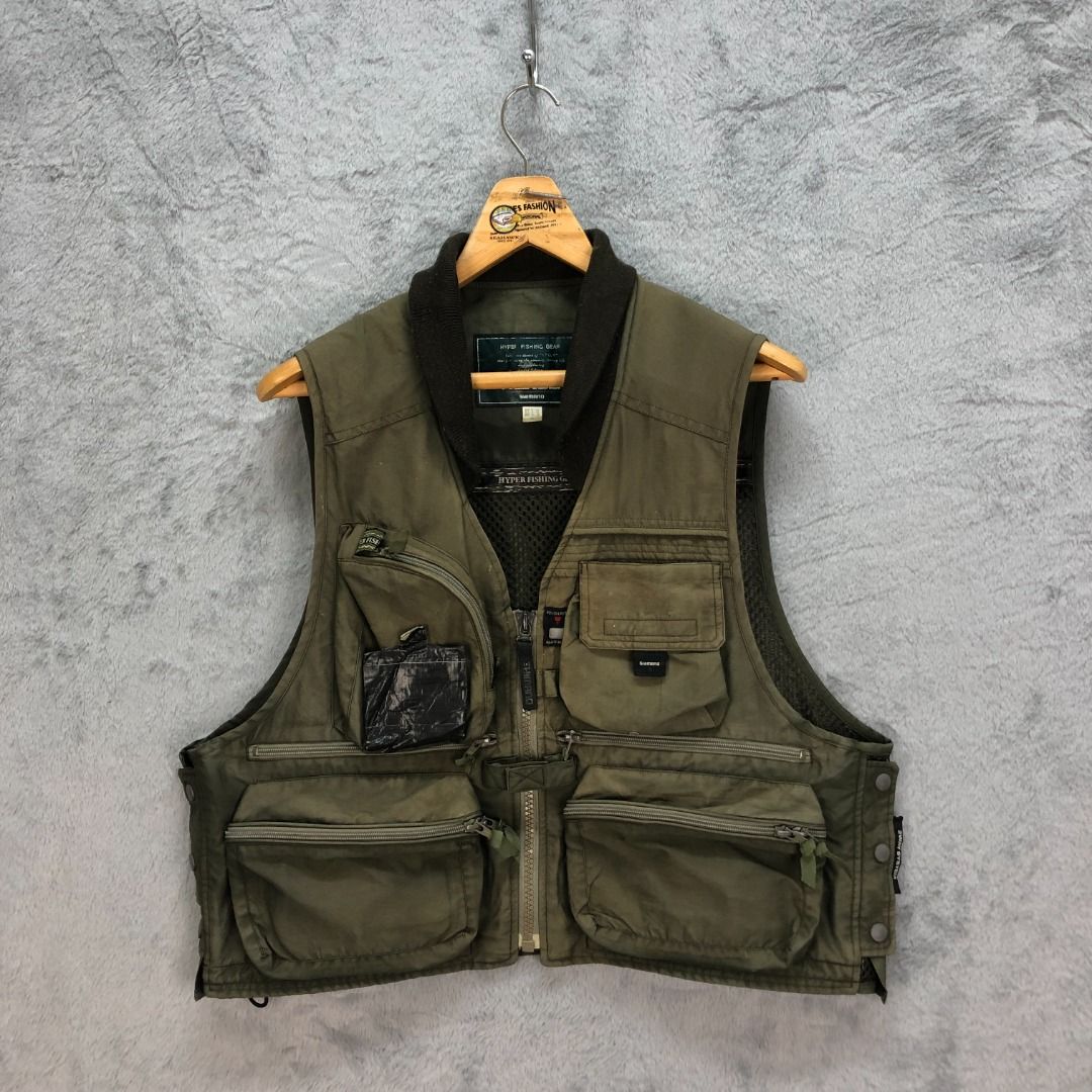 VINTAGE SHIMANO NEXUS MULTIPOCKET FISHING VEST SIZE L #5214-180, Men's  Fashion, Coats, Jackets and Outerwear on Carousell