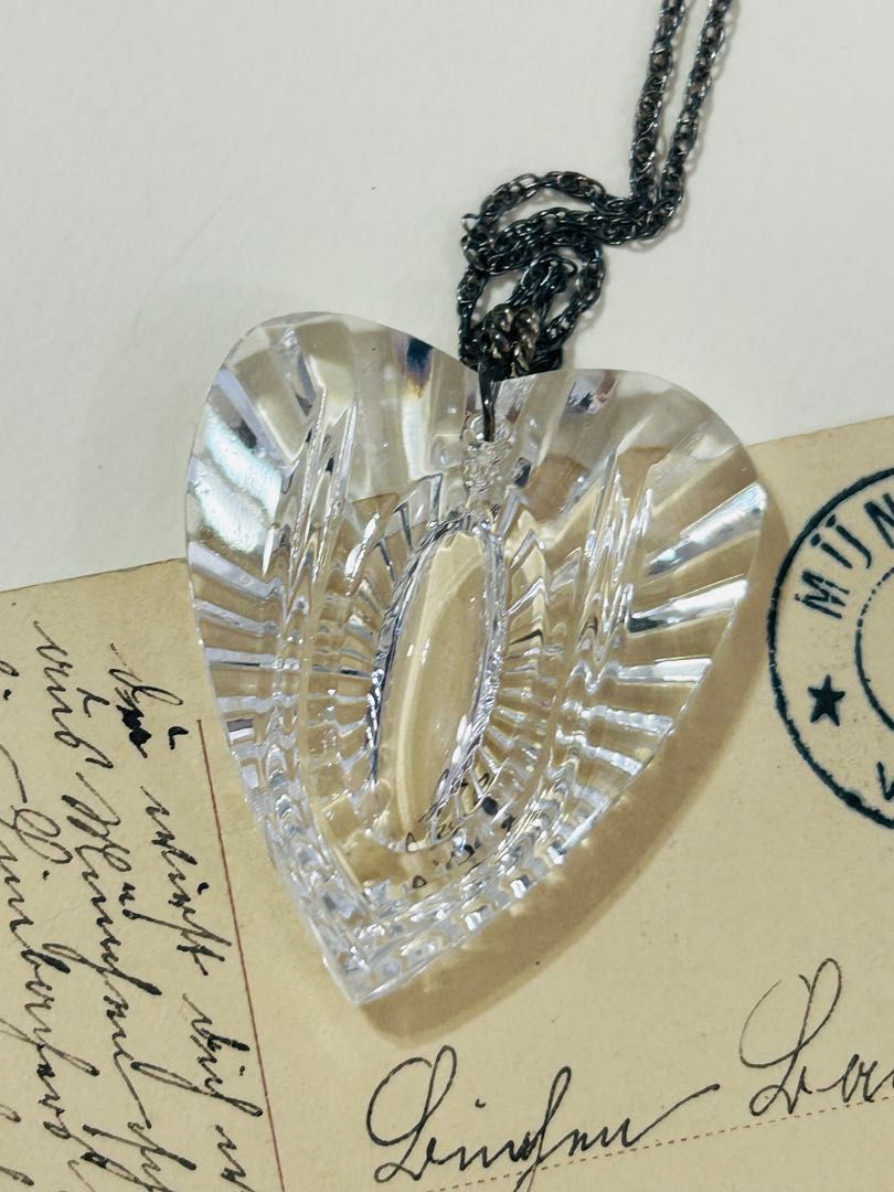 Vintage Waterford Crystal Heart Necklace