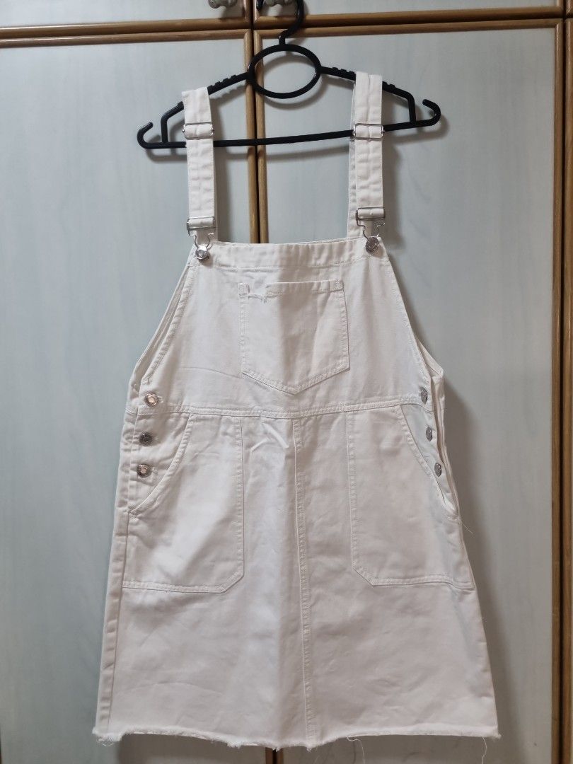 White overall skirt outlet