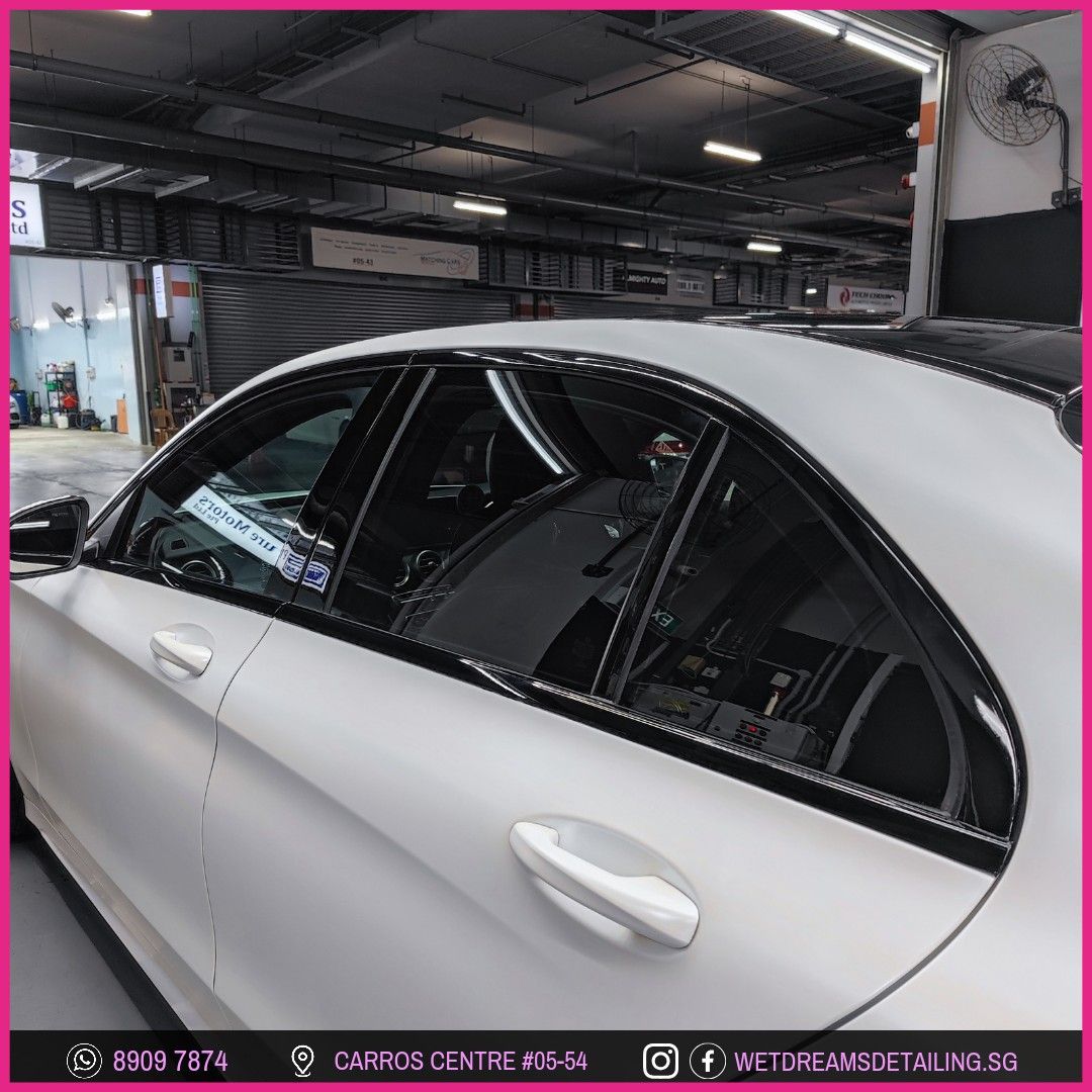 WINDOW TRIM DECHROME CHROME DELETE BLACKOUT GLOSS BLACK CARBON FIBER CARBON IRR 99