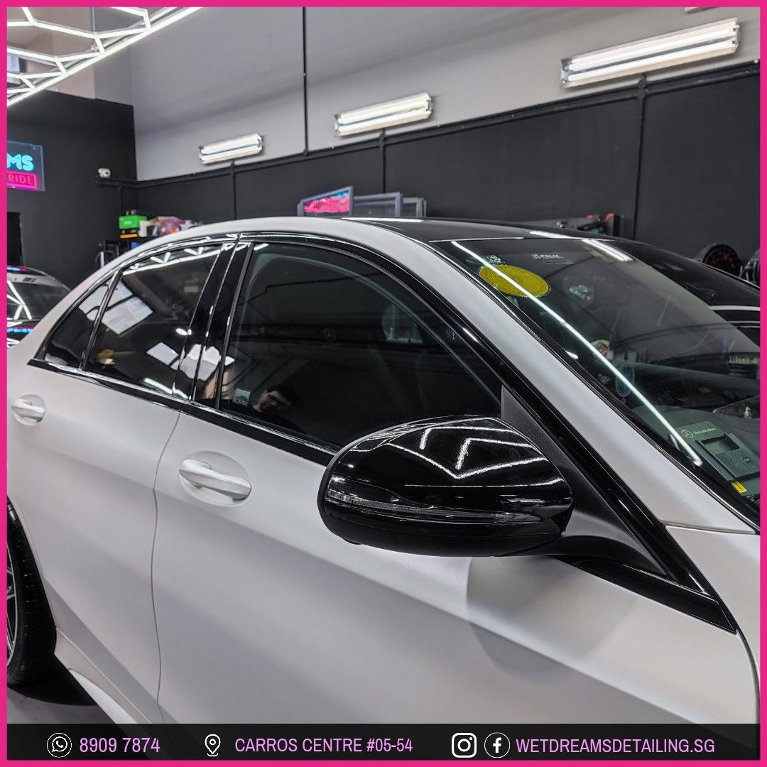 WINDOW TRIM DECHROME CHROME DELETE BLACKOUT GLOSS BLACK CARBON FIBER CARBON IRR 99