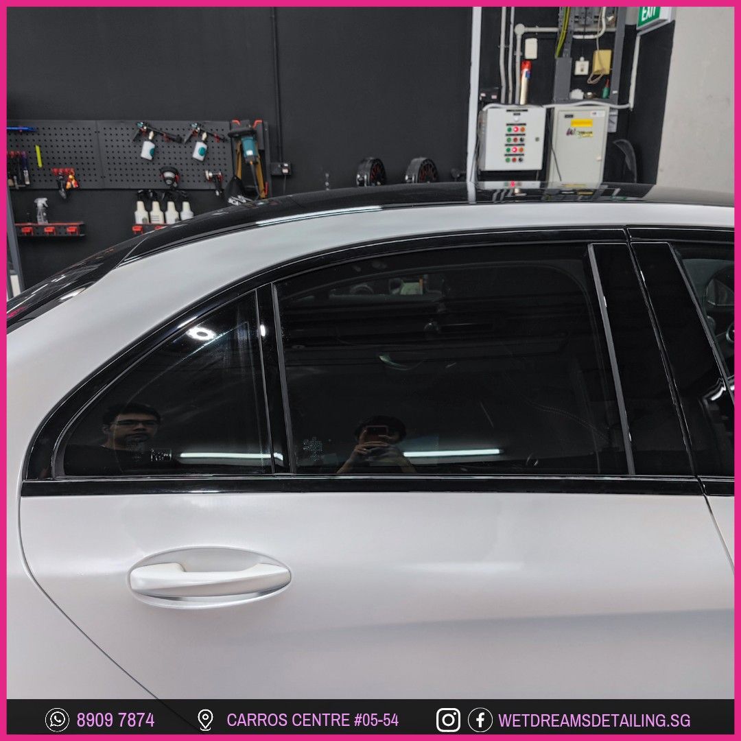 WINDOW TRIM DECHROME CHROME DELETE BLACKOUT GLOSS BLACK CARBON FIBER CARBON IRR 99