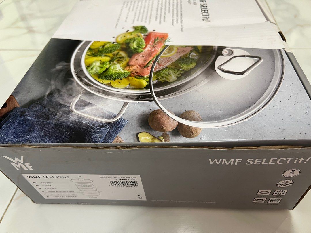 WMF Multi pot. 28cm. stainless steel with tampered proof glass lid. no  warranty TV  Home Appliances, Kitchen Appliances, Fryers on Carousell