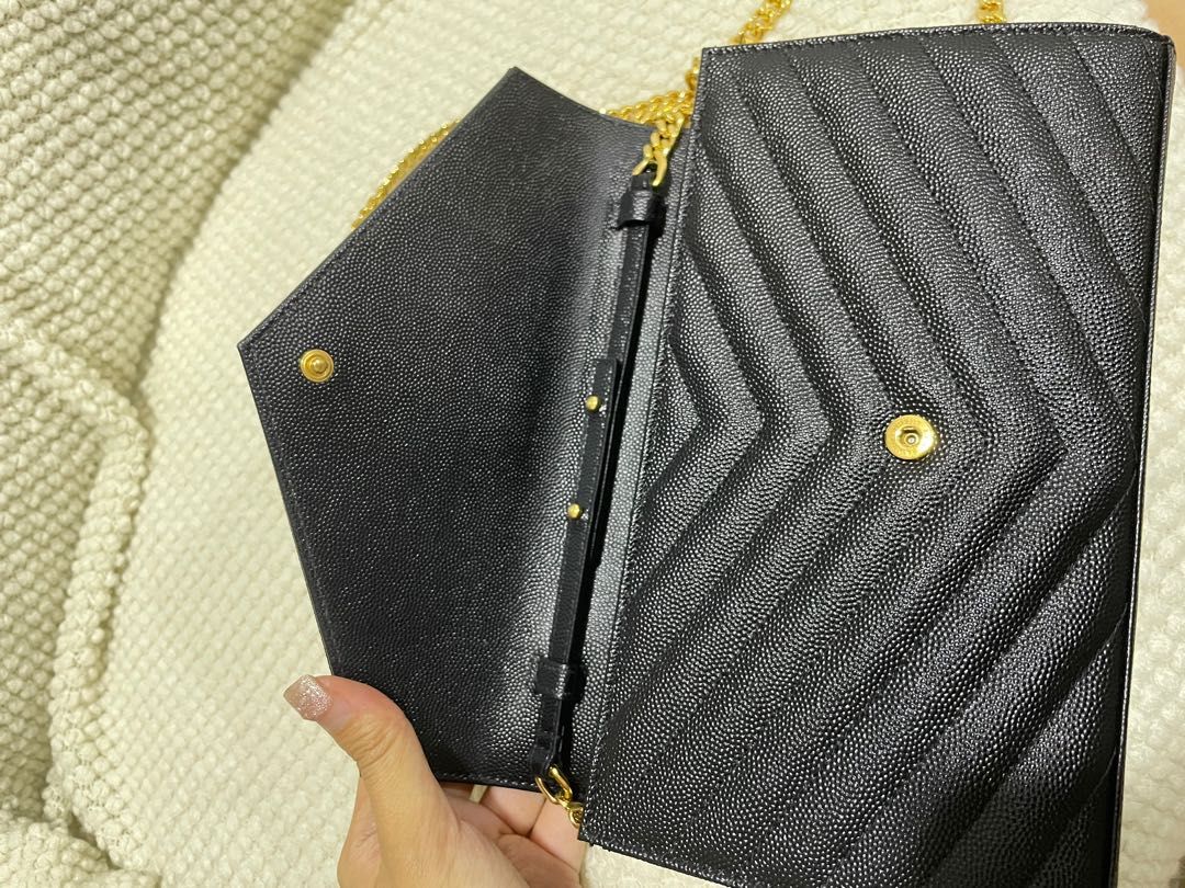 YSL WALLET ON CHAIN WOC Women s Fashion Bags Wallets Clutches on Carousell