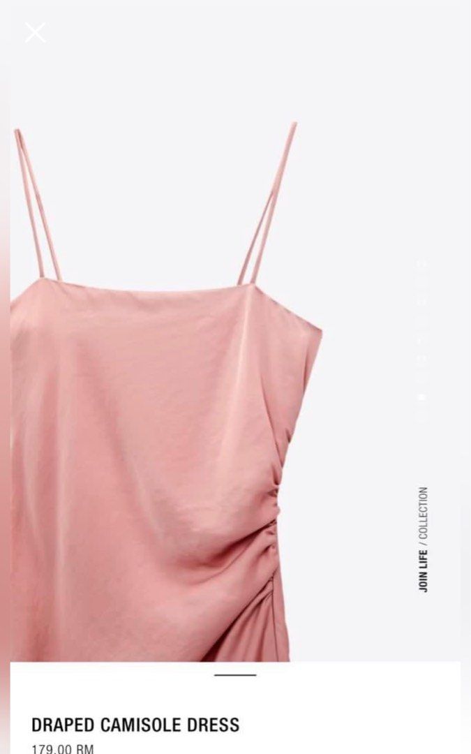 Zara pink outlet camisole dress