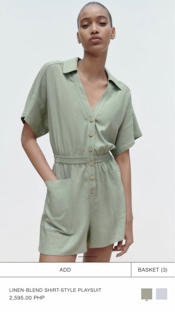 Zara khaki store playsuit