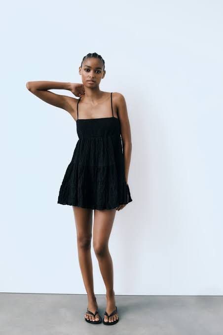 Zara Textured Dress Women s Fashion Dresses Sets Dresses on