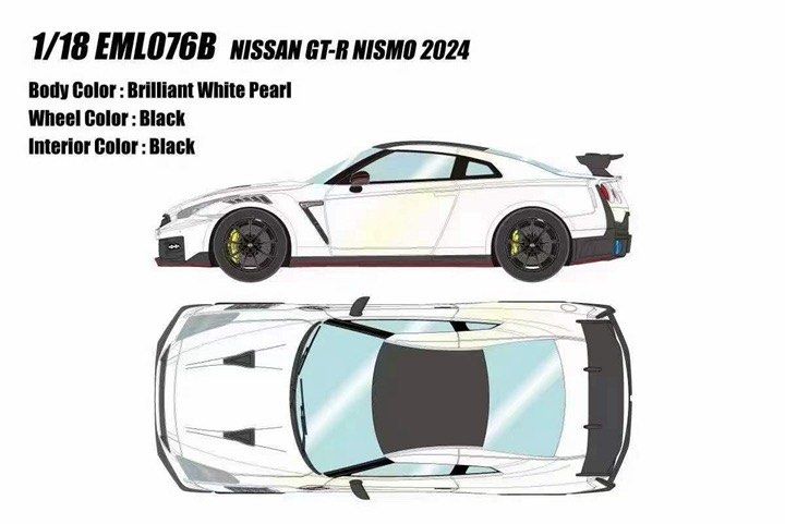 1/18 Make Up Nissan GTR R35 Nismo 2024 - Grey, White, Silver, Black ...