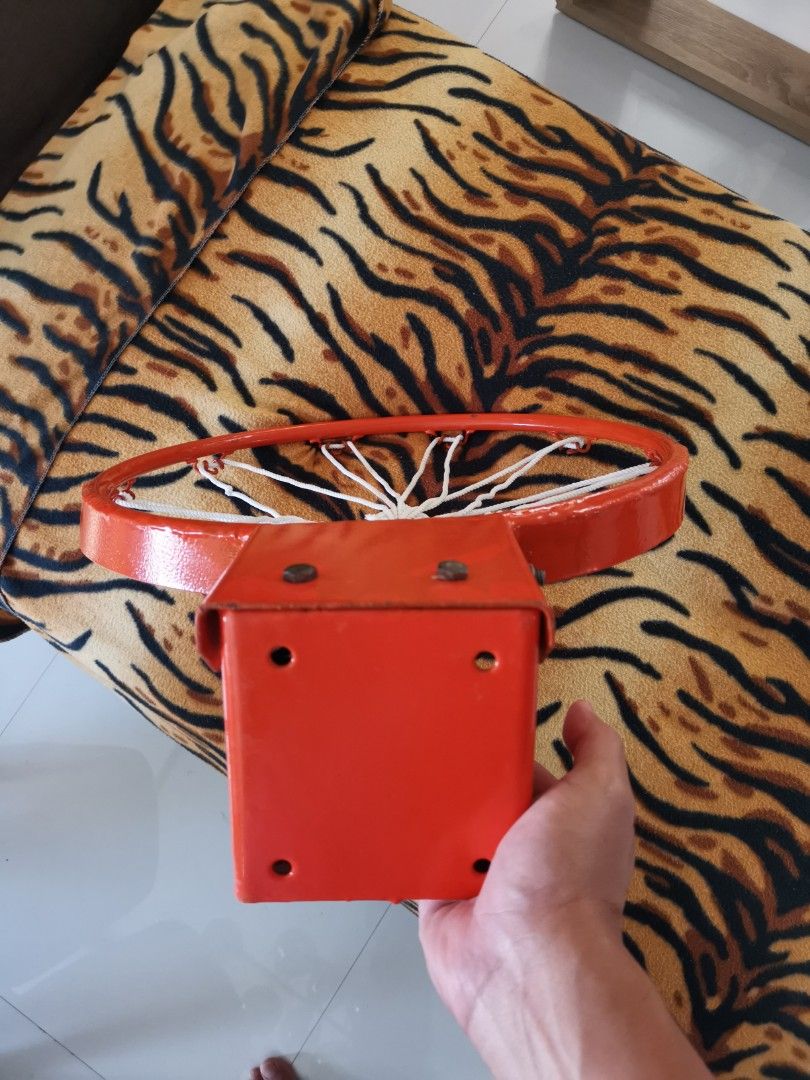 16inch snapback Basketball Ring (production rejects) (Category: Racket and Ball Sports) located in Valenzuela. Submitted by leo0804 (Listing ID 1255774145, Image 2). Description: Selling this flawed snapback ring at cheap price. Not use With net Solid na bakal Para sa mga gusto lang magrepair FLAWS: Tabingi (as seen on picture) May part na manipis ang coating (plastic coating) May mantya dahil matagal na stock You can arrange your lalamove at you
