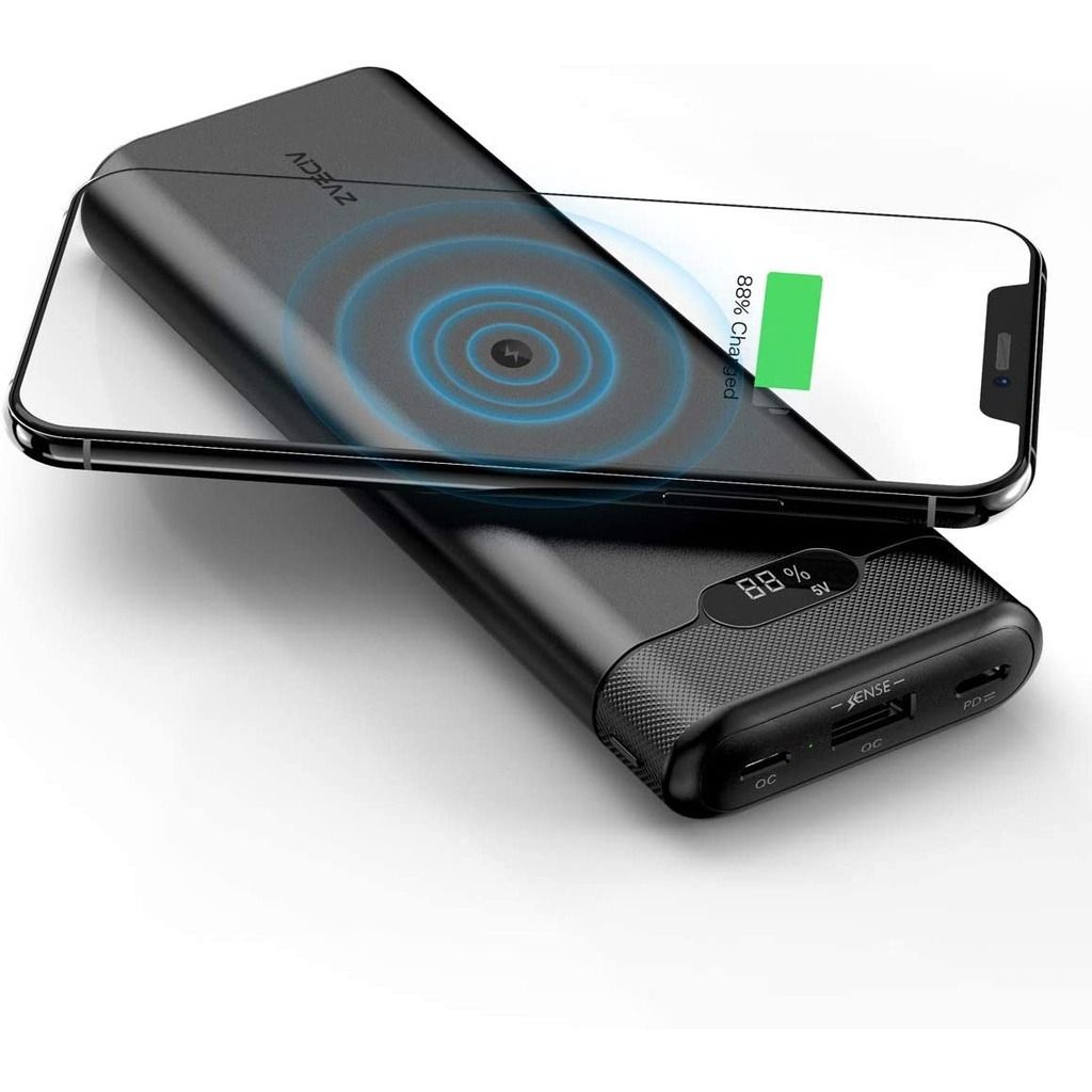 18W Power Delivery Wireless Portable Charger 20000mAh LCD Display