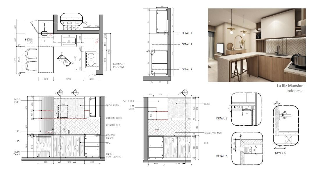 3D Rendering and 2D AutoCAD Drafting for Interior Design, Furniture ...