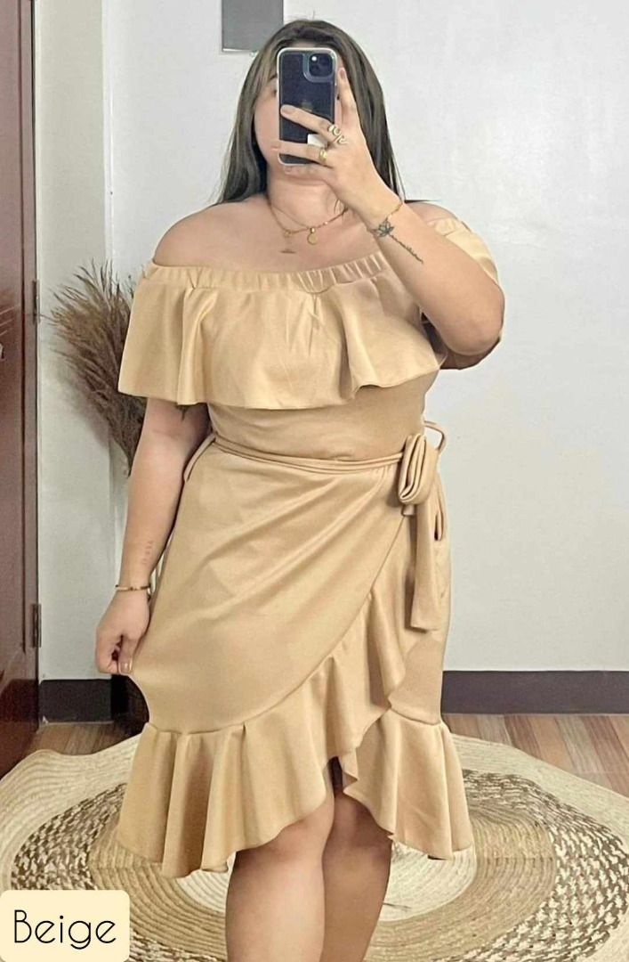 Off shoulder cocktail dress plus size online