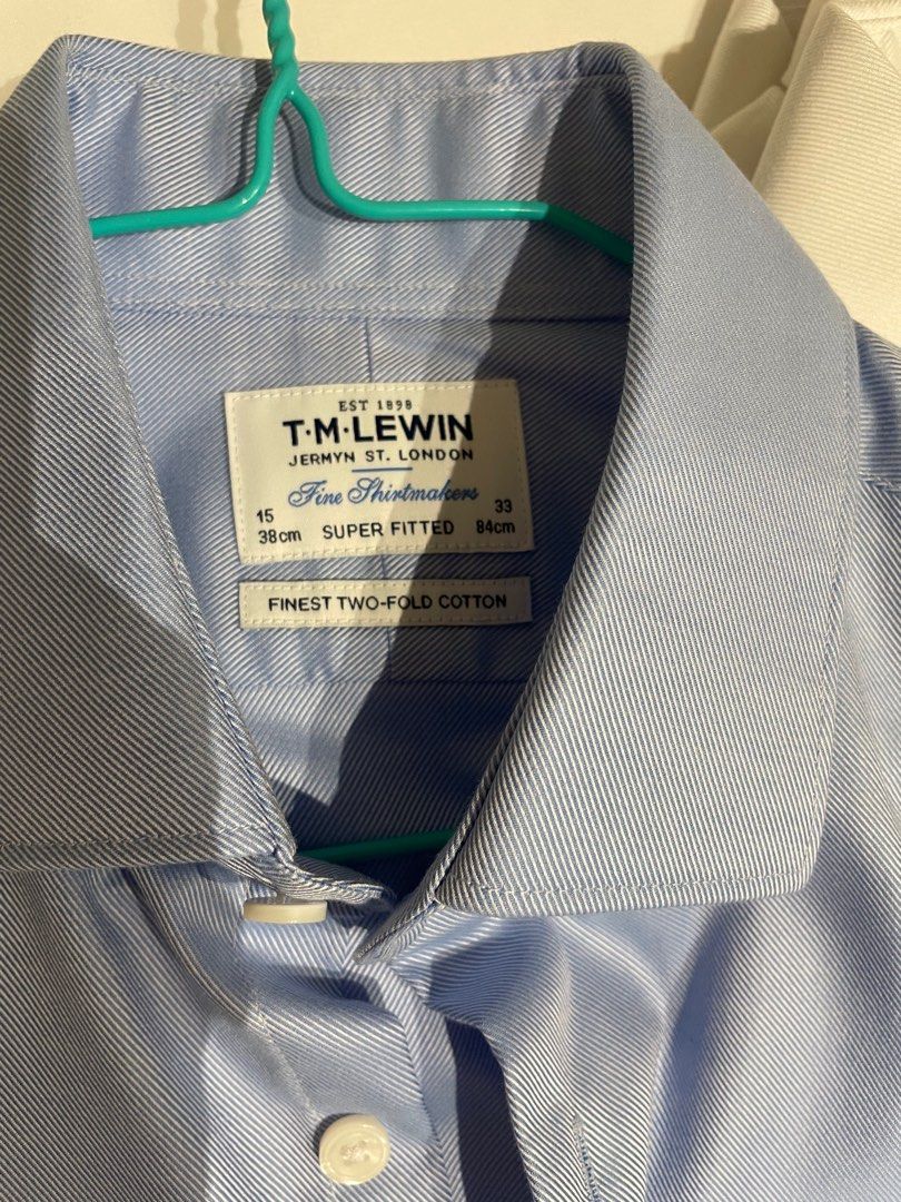 4 Formal work shirts. T.M.Lewin. 15” collar 33” arm length button cuff ...