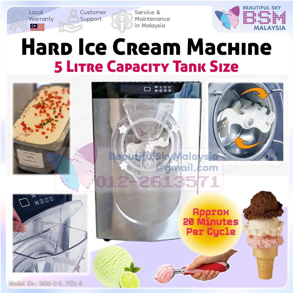 5 Litre Hard Ice Cream Mesin Aiskrim Colek Icecream Scoop 5L Tabung Gelato Sorbet Yogurt Ais krim TV Home Appliances Kitchen Appliances Ice cream Makers on Carousell