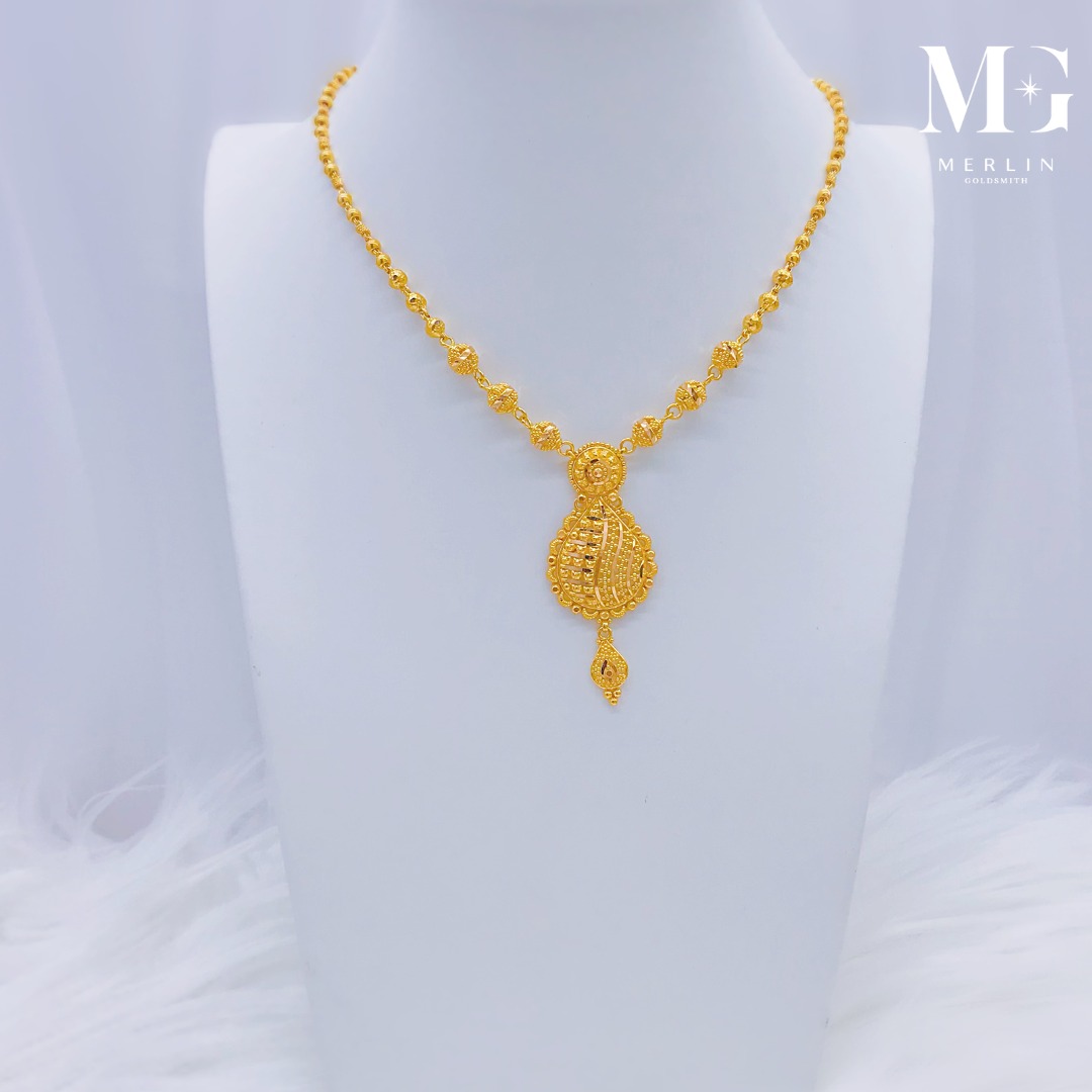 Gold new model necklace sale design
