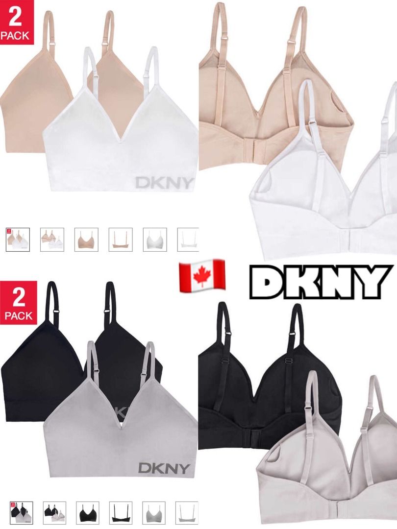 DKNY Seamless Bralette 2 pack, 女裝, 內衣和休閒服- Carousell