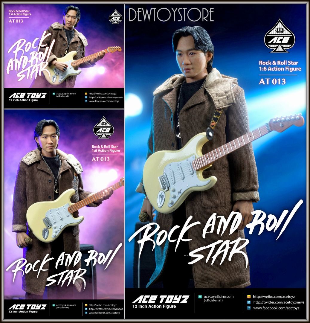 ⭐️ [𝗣𝗿𝗲-𝗼𝗿𝗱𝗲𝗿] Action Figure - Ace Toyz - Guitarist Rock u0026 Roll  Star winter Suit (Beyond) - AT-013DX AT013DX Deluxe / AT-013 AT013 Standard  / LZ TOYS ...
