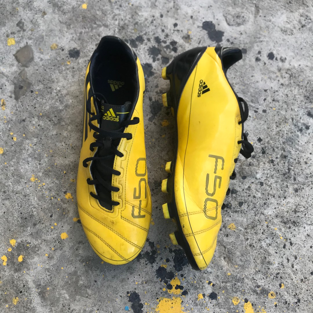 Adidas F50 Adizero Yellow Football Soccer Cleats US9.5 Messi Boots