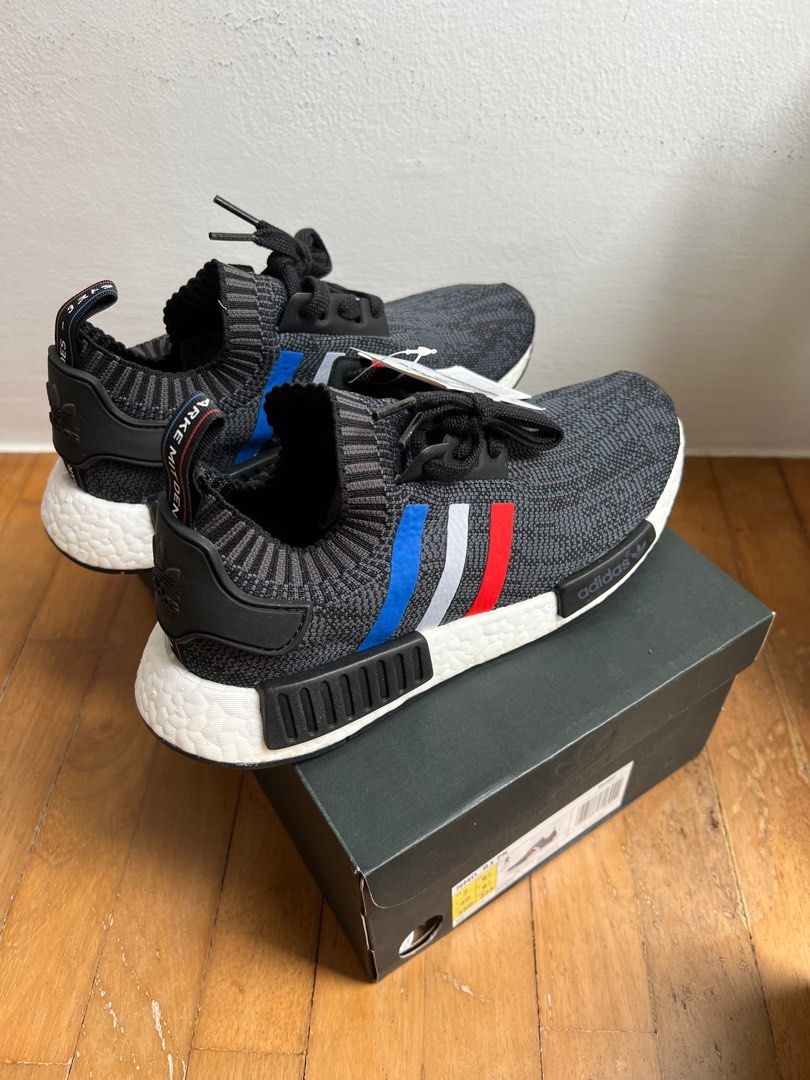 Adidas NMD R1 PrimeKnit Tri-Color OG, Men's Fashion, Footwear, Sneakers on  Carousell