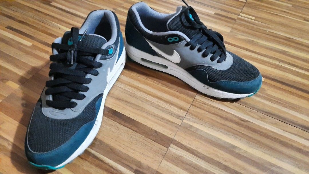 Nike air max 1 essential black deals midnight turquoise