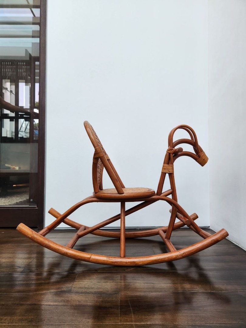 Antique / Vintage Style Rattan Rocking Horse, Babies & Kids, Baby ...