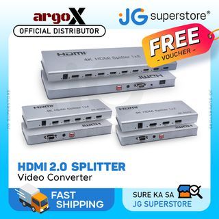 ArgoX HDMI 2.0 Video Splitter 1x2 / 1x4 / 1x8 HDCP 2.2 with 4K 60Hz Ultra HD, HDR 3D Video Format, Built-in IR Function, Support Serial Port Online Upgrade, EDID, and Output Downscaling | SFX911-2 SFX911-4 SFX911-8 | JG Superstore