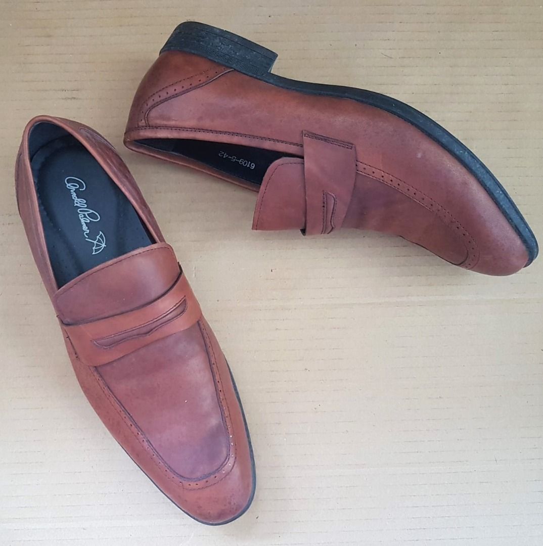 Pure leather slip on shoes sale